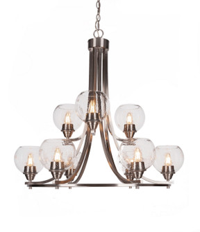 Paramount Nine Light Chandelier in Brushed Nickel (200|3409-BN-4100)