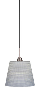 Paramount One Light Mini Pendant in Matte Black & Brushed Nickel (200|3401-MBBN-4082)