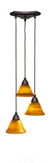 Europa Three Light Mini Pendant in Bronze (200|28-BRZ-454)