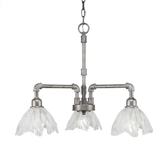 Vintage Three Light Chandelier in Aged Silver (200|283-AS-759)