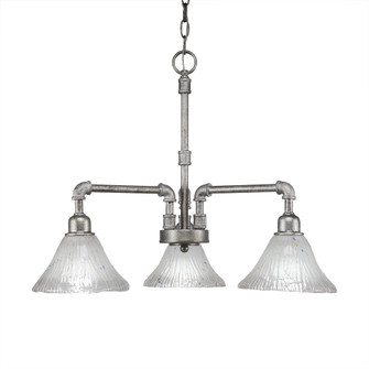 Vintage Three Light Chandelier in Aged Silver (200|283-AS-751)