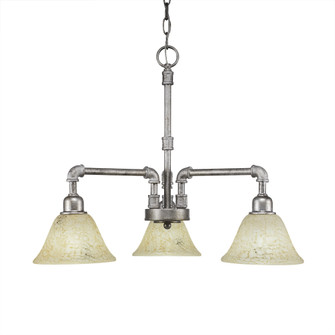 Vintage Three Light Chandelier in Aged Silver (200|283-AS-508)