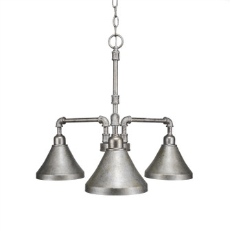 Vintage Three Light Chandelier in Aged Silver (200|283-AS-410)