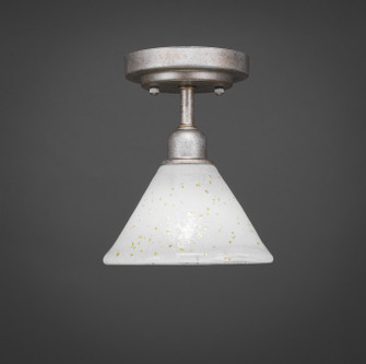 Vintage One Light Semi Flush in Aged Silver (200|280-AS-7145)