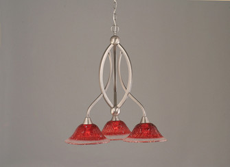 Bow Three Light Chandelier in Brushed Nickel (200|263-BN-736)