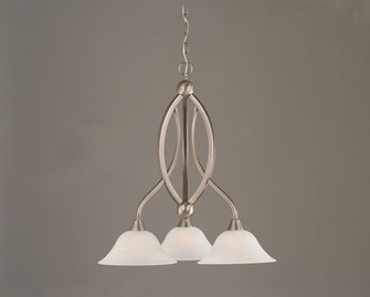 Bow Three Light Chandelier in Brushed Nickel (200|263-BN-510)