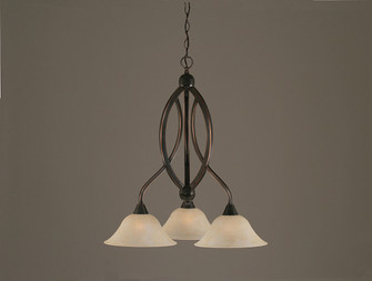 Bow Three Light Chandelier in Black Copper (200|263-BC-513)