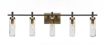 Salinda Five Light Bathroom Lighting in Espresso & Brass (200|2515-ESBR-600)