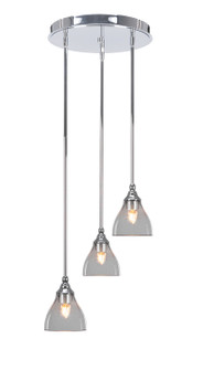 Empire Three Light Cluster Pendalier in Chrome (200|2143-CH-4760)