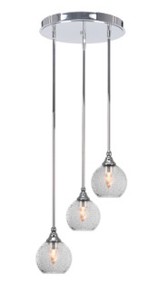 Empire Three Light Cluster Pendalier in Chrome (200|2143-CH-4102)