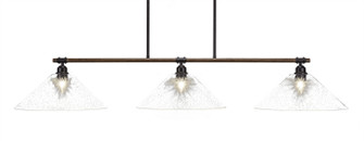 Blacksmith Three Light Island Pendant in Painted Wood-Look & Dark Granite (200|1763-308)