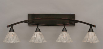 Bow Four Light Bath Bar in Black Copper (200|174-BC-7195)