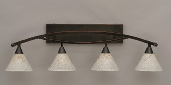 Bow Four Light Bath Bar in Black Copper (200|174-BC-7145)