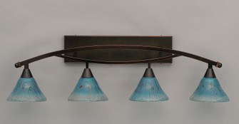 Bow Four Light Bath Bar in Black Copper (200|174-BC-458)