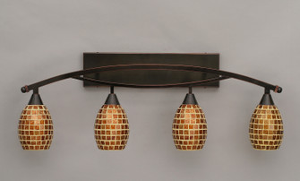 Bow Four Light Bath Bar in Black Copper (200|174-BC-409)