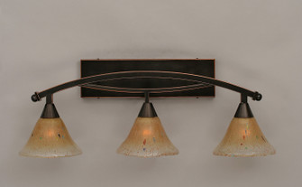 Bow Three Light Bath Bar in Black Copper (200|173-BC-750)