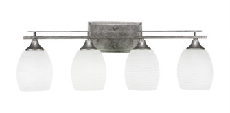 Uptowne Four Light Bath Bar in Aged Silver (200|134-AS-615)