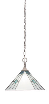 Chain/Square One Light Pendant in Brushed Nickel (200|12-BN-953)