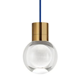 Mina LED Pendant in Aged Brass (182|700TDMINAP1CUR-LEDWD)