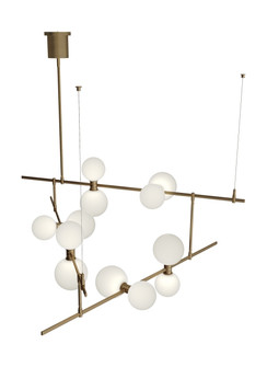 ModernRail LED Chandelier in Aged Brass (182|700MDCHGRS)