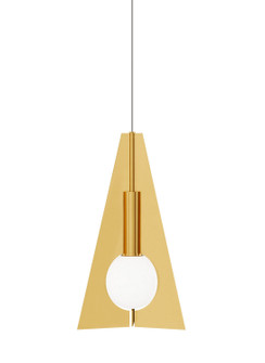 Orbel Pyramid LED Pendant in Natural Brass (182|700FJOBLPNB-LED930)