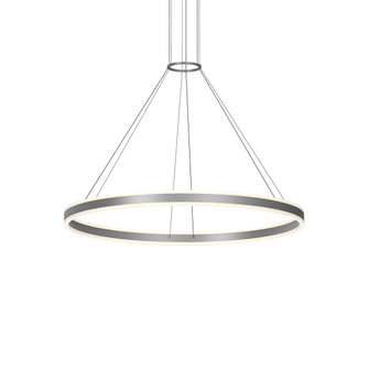 Double Corona LED Pendant in Bright Satin Aluminum (69|2307.16)