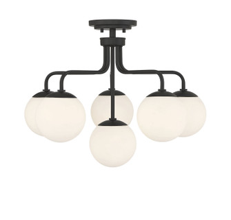 Marco Six Light Semi-Flush Mount in Matte Black (51|6-1950-6-89)