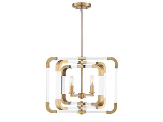 Rotterdam Four Light Semi-Flush Mount in Warm Brass (51|6-1662-4-322)