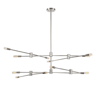 Lyrique 12 Light Chandelier in Polished Nickel (51|1-7001-12-109)