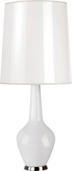 Jonathan Adler Capri One Light Table Lamp in White Cased Glass w/Polished Nickel (165|WH730)
