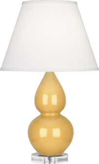 Small Double Gourd One Light Accent Lamp in Sunset Yellow Glazed Ceramic w/Lucite Base (165|SU13X)