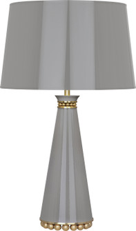 Pearl One Light Table Lamp in Smoky Taupe Lacquered Paint w/Modern Brass (165|ST44)