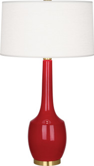 Delilah One Light Table Lamp in Ruby Red Glazed Ceramic (165|RR701)