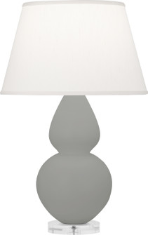Double Gourd One Light Table Lamp in Matte Smokey Taupe Glazed Ceramic w/Lucite Base (165|MST62)