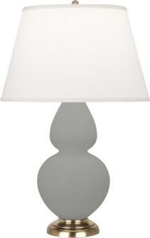 Double Gourd One Light Table Lamp in Matte Smoky Taupe Glazed Ceramic w/Antique Natural Brass (165|MST55)