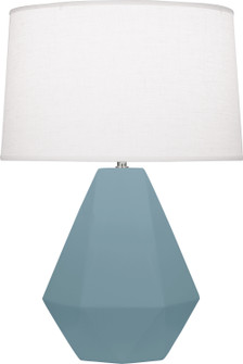 Delta One Light Table Lamp in Matte Steel Blue Glazed Ceramic (165|MOB97)