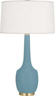 Delilah One Light Table Lamp in Matte Steel Blue Glazed Ceramic (165|MOB70)