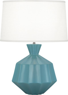 Orion One Light Table Lamp in Matte Steel Blue Glazed Ceramic (165|MOB17)