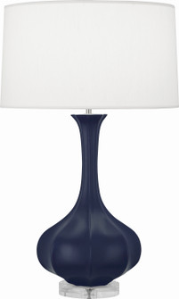 Pike One Light Table Lamp in Matte Midnight Blue Glazed Ceramic Lucite Base (165|MMB96)