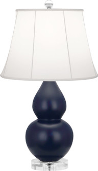 Small Double Gourd One Light Accent Lamp in Matte Midnight Blue Glazed Ceramic w/Lucite Base (165|MMB13)