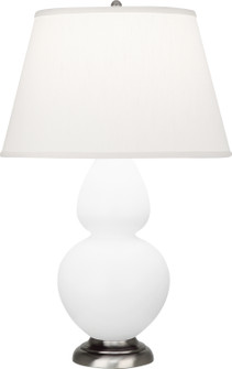 Double Gourd One Light Table Lamp in Matte Lily Glazed Ceramic w/Antique Silver (165|MLY59)