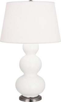 Triple Gourd One Light Table Lamp in Matte Lily Glazed Ceramic w/Antique Silver (165|MLY42)