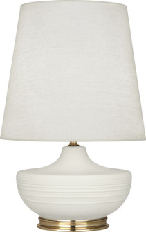 Michael Berman Nolan One Light Table Lamp in Matte Lily Glazed Ceramic w/Modern Brass (165|MLY24)