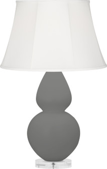 Double Gourd One Light Table Lamp in Matte Ash Glazed Ceramic w/Lucite Base (165|MCR61)