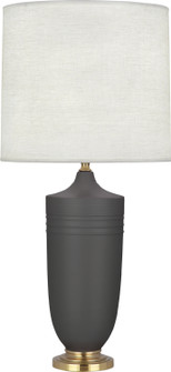 Michael Berman Hadrian One Light Table Lamp in Matte Ash Glazed Ceramic w/Modern Brass (165|MCR27)