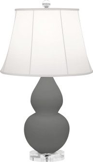 Small Double Gourd One Light Accent Lamp in Matte Ash Glazed Ceramic w/Lucite Base (165|MCR13)