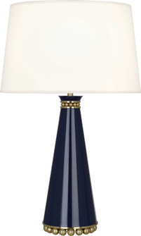 Pearl One Light Table Lamp in Midnight Blue Lacquered Paint w/Modern Brass (165|MB44X)