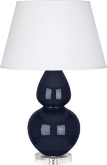 Double Gourd One Light Table Lamp in Midnight Blue Glazed Ceramic w/Lucite Base (165|MB23X)