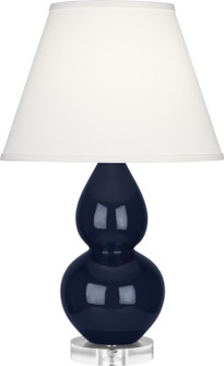 Small Double Gourd One Light Accent Lamp in Midnight Blue Glazed Ceramic w/Lucite Base (165|MB13X)