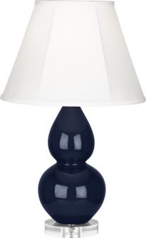 Small Double Gourd One Light Accent Lamp in Midnight Blue Glazed Ceramic w/Lucite Base (165|MB13)